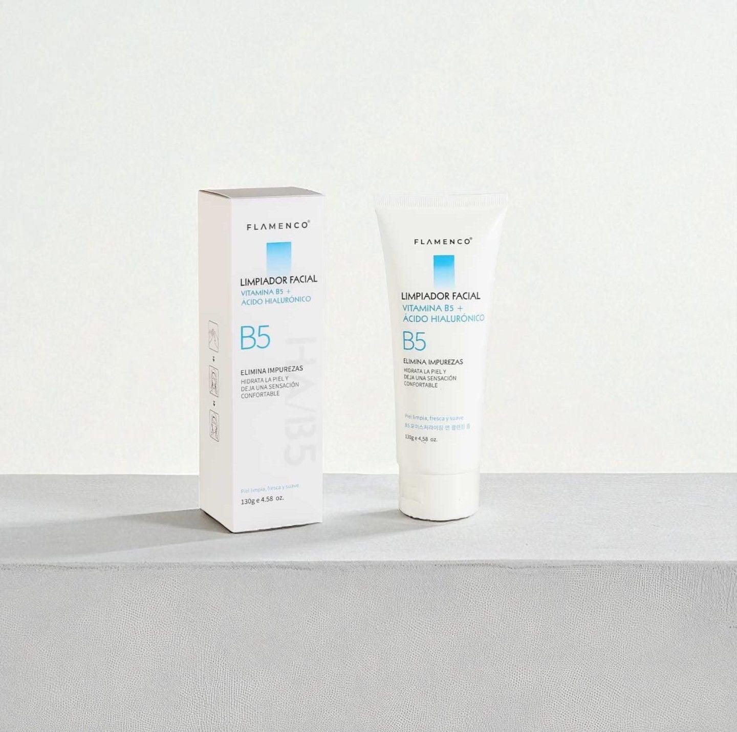 Limpiador Facial Vitamina B5 + Ácido Hialuronico 130gr Flamenco