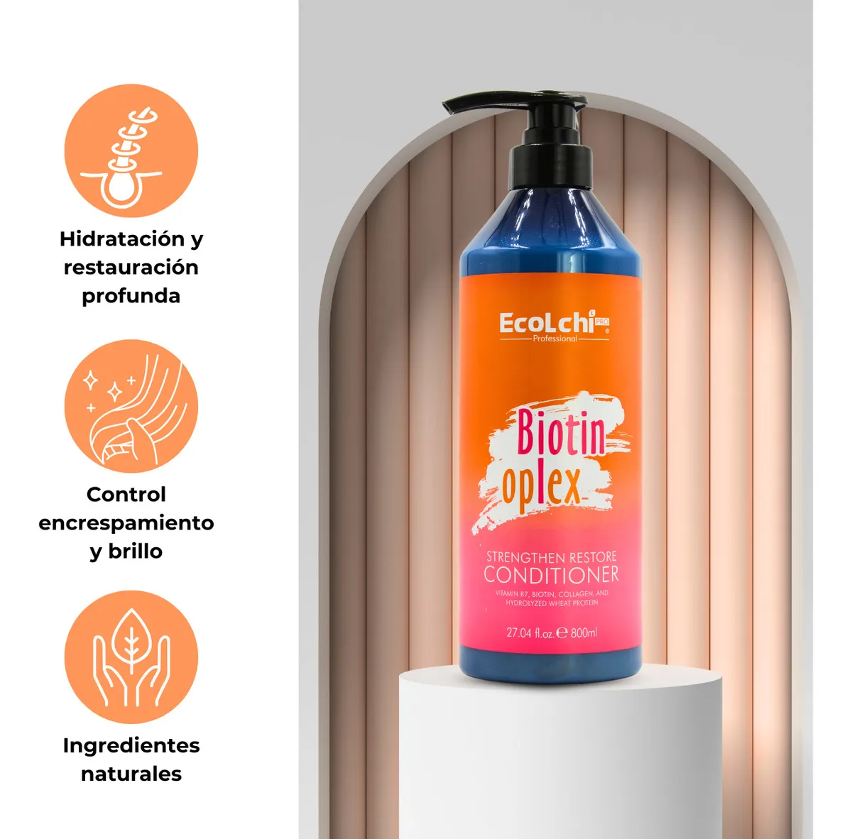Acondicionador reconstructor Biotin Oplex Ecolchi 800ml