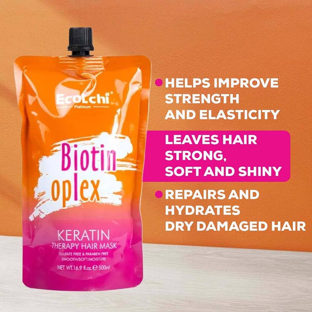 Mascarilla Capilar EcoLchi Biotin Oplex Keratin 500ml