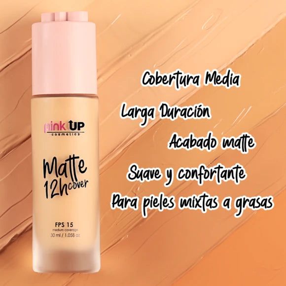 Base Matte Cover 12 horas Pink Up