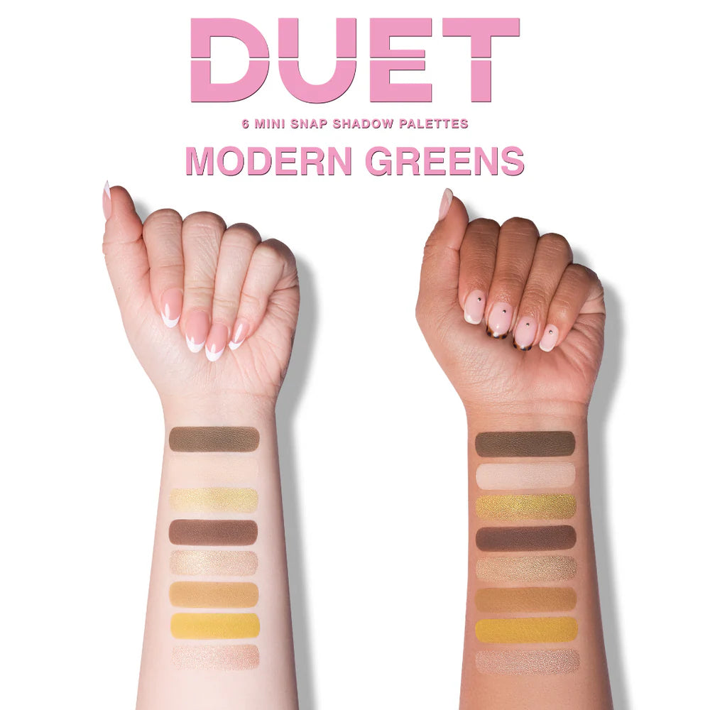 Paleta de Sombra Duet Mini Snap - Modern Greens Beauty Creations