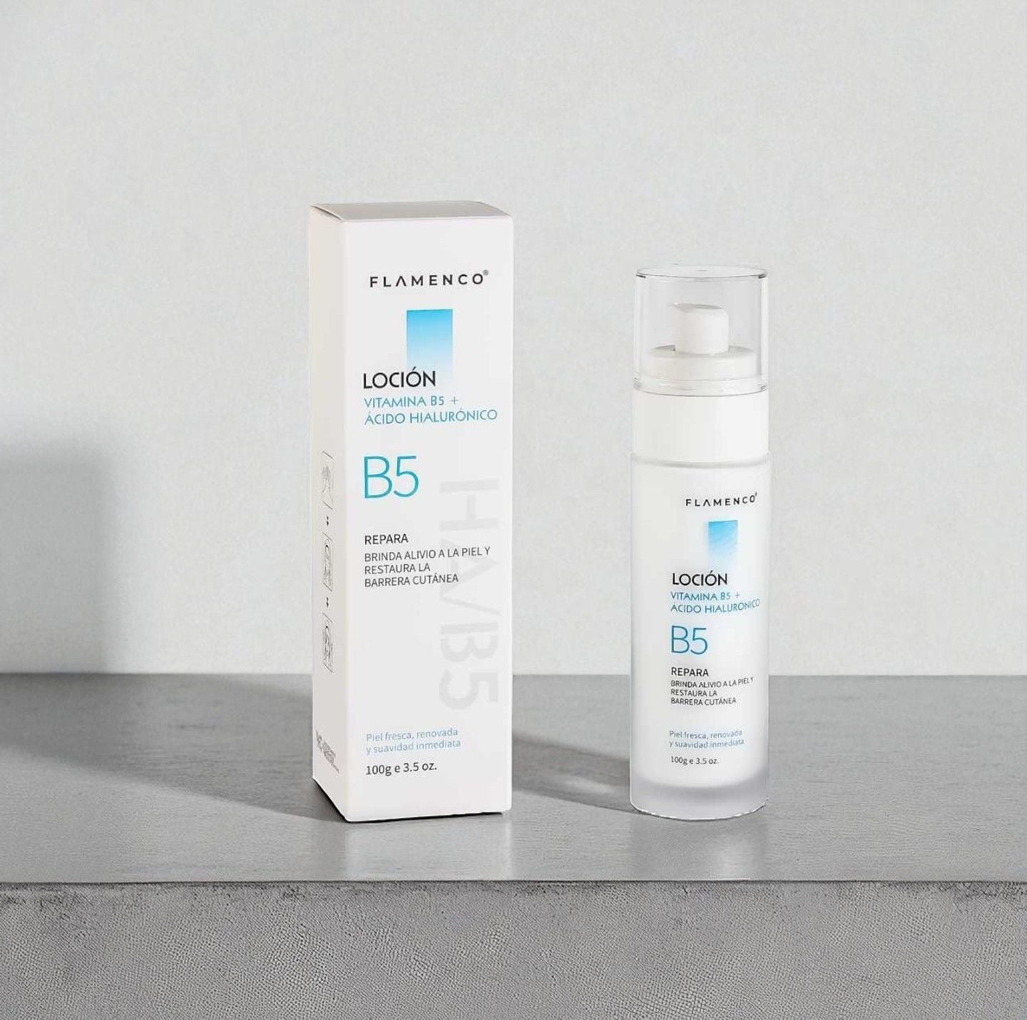 Loción Hidratante Vitamina B5 + Ácido Hialuronico 100gr Flamenco