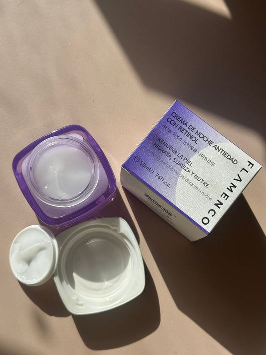 Crema Facial Nocturna Antiedad con Retinol Flamenco