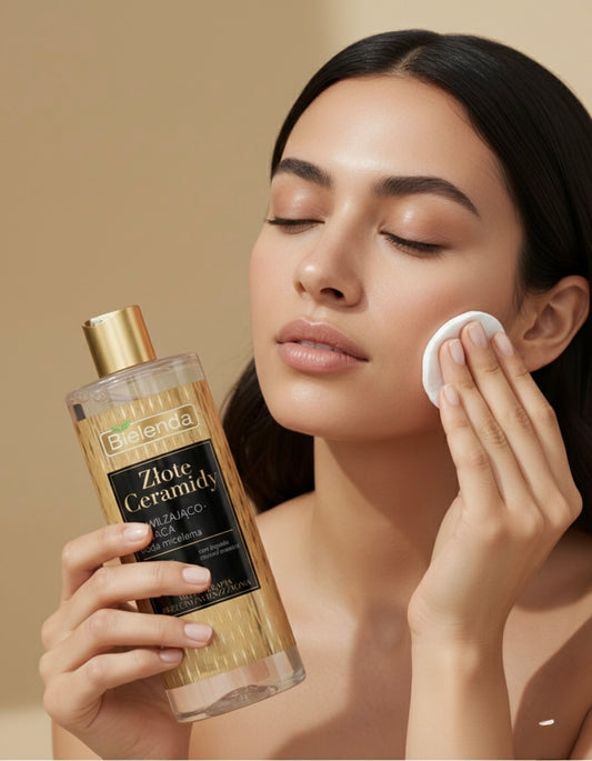 Golden Ceramides Agua Micelar Desmaquillante Pieles Maduras y Sensibles 500ml Bielenda