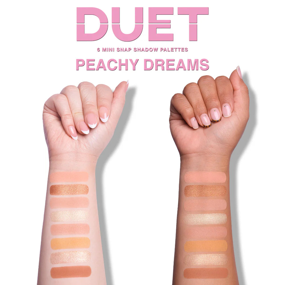 Paleta de Sombra Duet Mini Snap - Peachy Dreams Beauty Creations