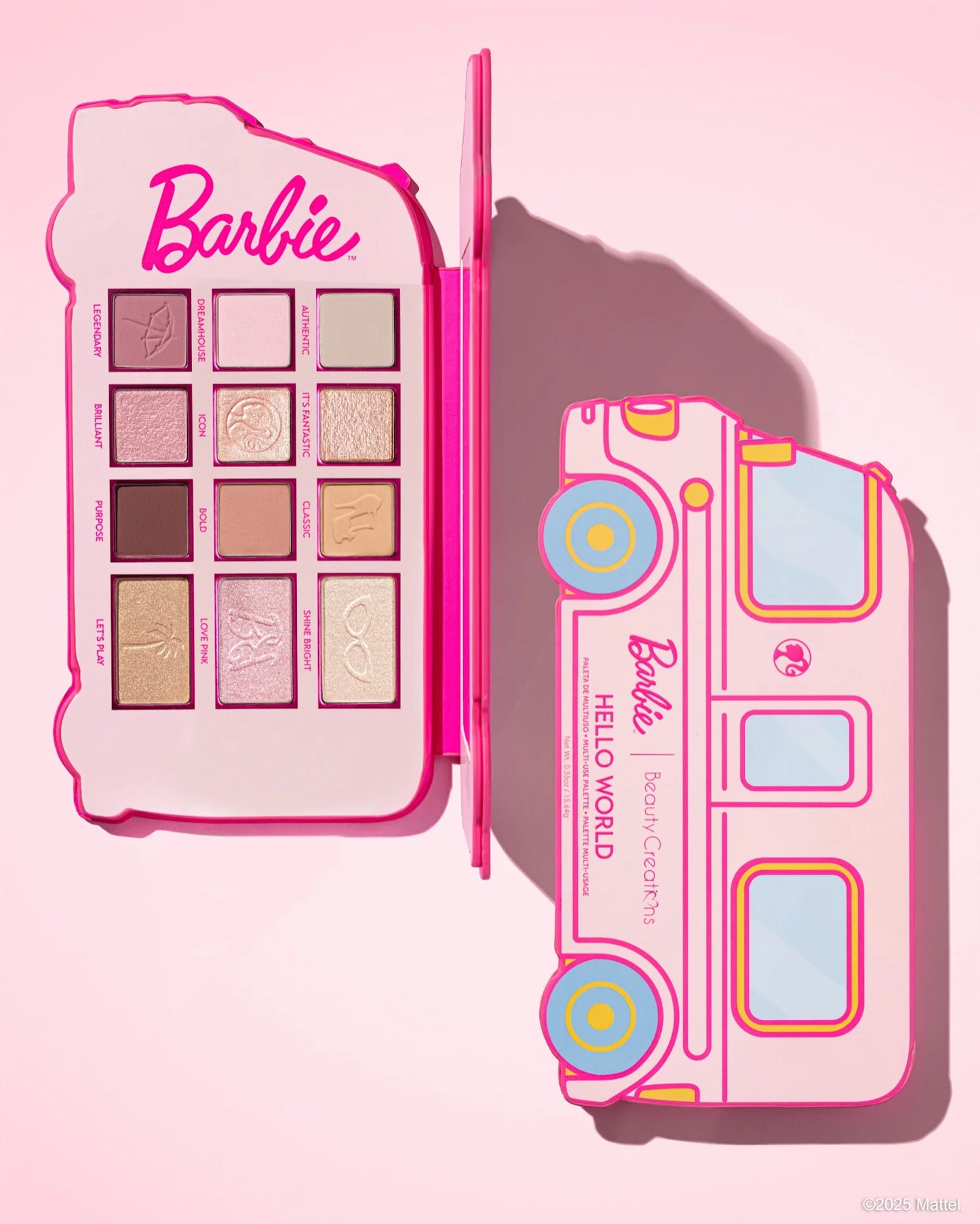 Paleta de sombra "HELLO WORLD" Beauty Creations x Barbie