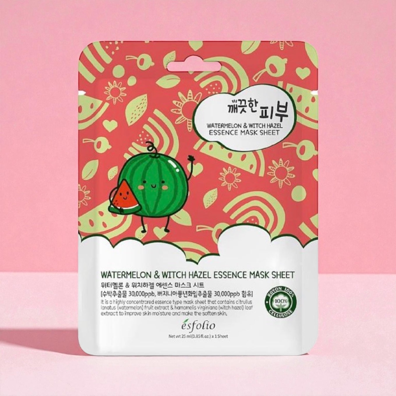 Mascarilla Facial Pure Skin Watermelon Essence Mask Sheet Esfolio