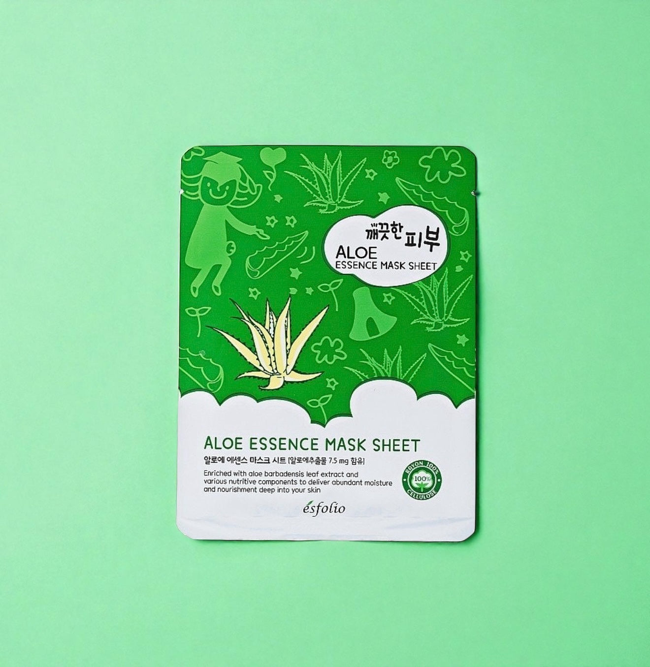 Mascarilla Facial Pure Skin Aloe Essence Mask Sheet Esfolio