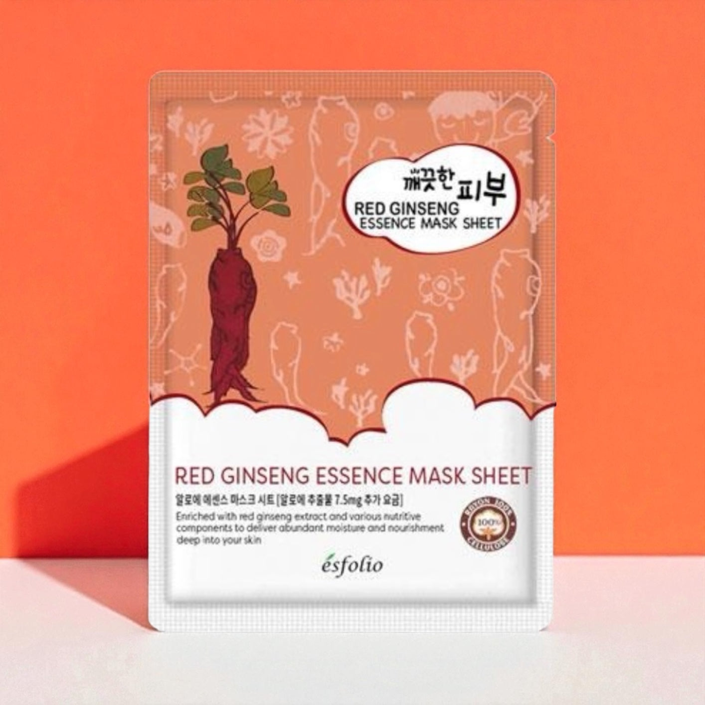 Mascarilla Facial Pure Skin Red Ginseng Essence Mask Sheet Esfolio